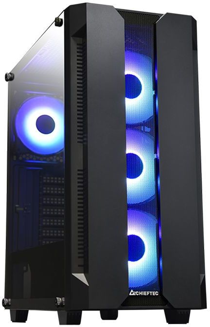 Кутия Chieftec - Hunter Chassis GS-01B-OP, mid tower, черна/прозрачна ...