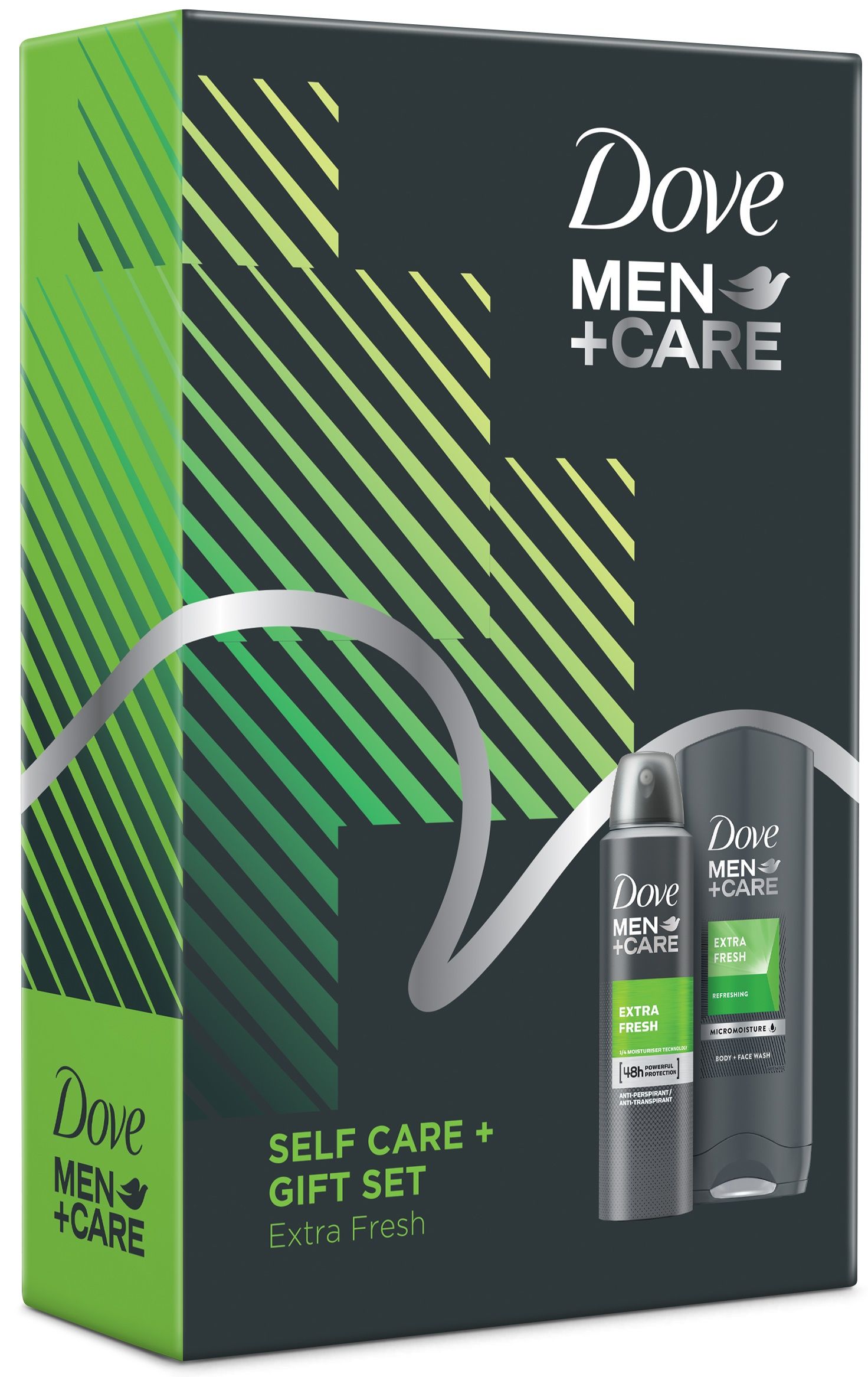 Dove Men+Care Комплект Extra Fresh - Дезодорант и душ гел, 150 + 250 ml ...