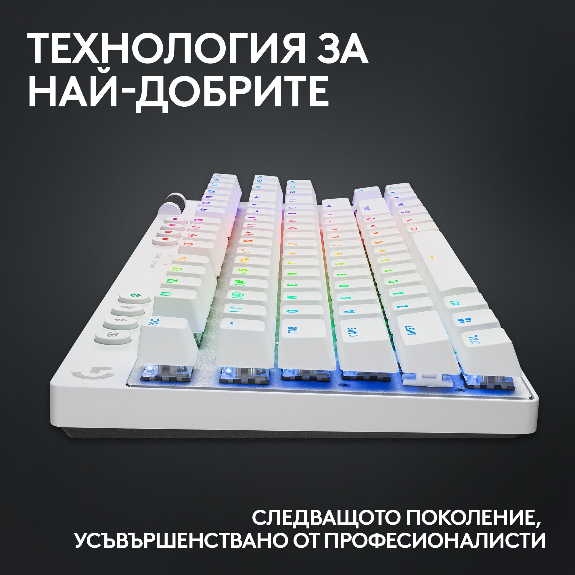 Механична клавиатура Logitech - G Pro X TKL, безжична, GX, бяла | Ozone.bg