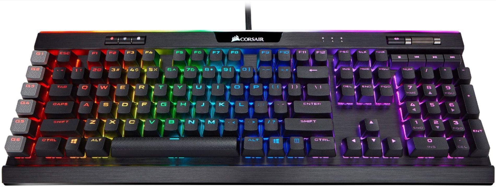 Механична клавиатура Corsair - K95 RGB Platinum XT, MX Speed, черна ...