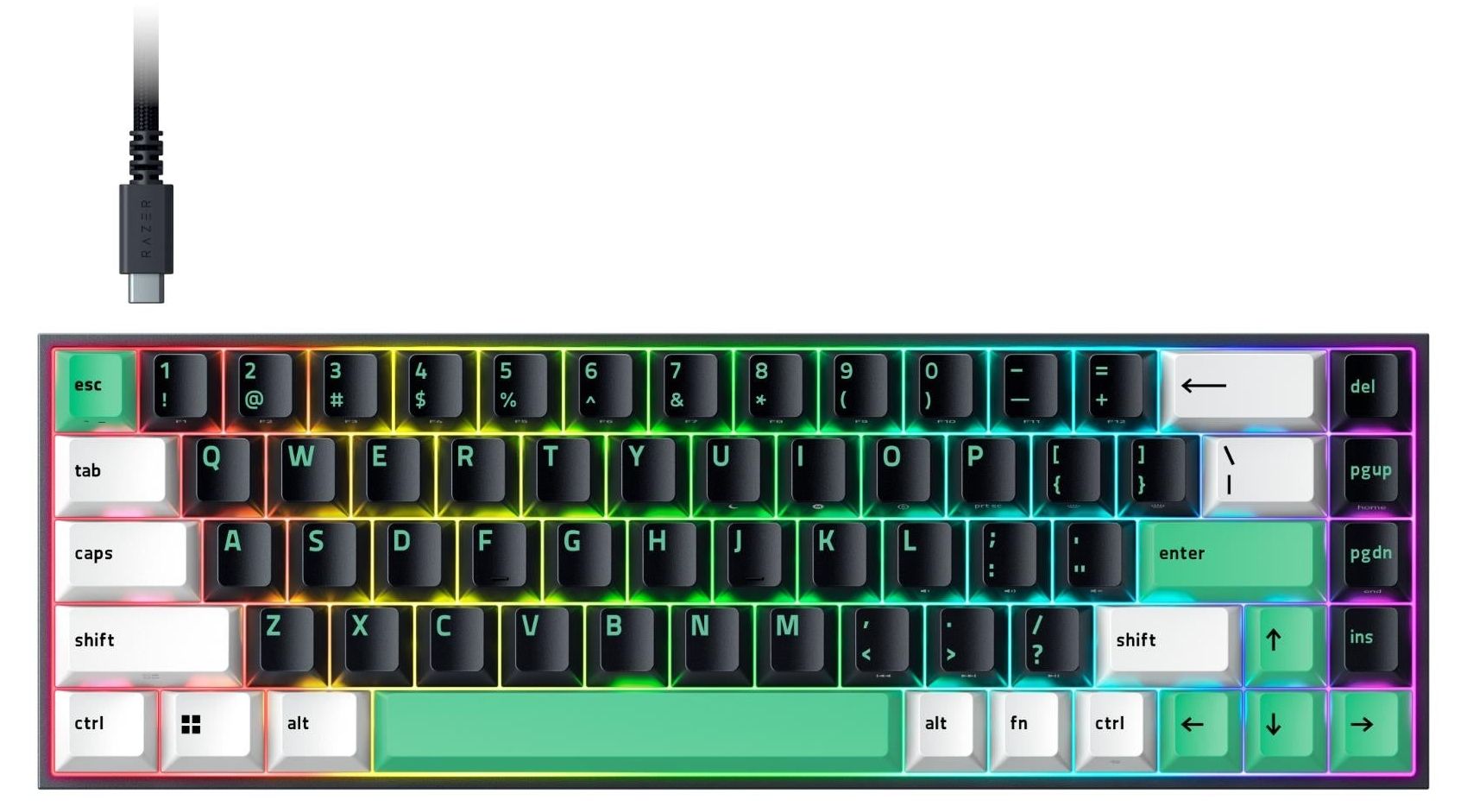 Гейминг клавиатура Razer - Reclusa X Mini 65%, Mechanical Switches Gen ...