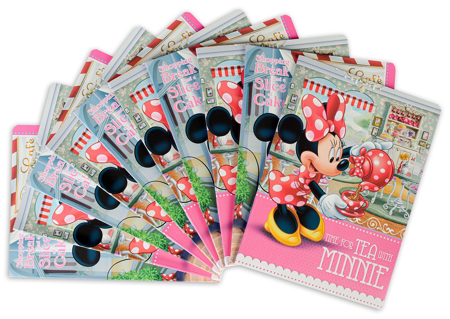 Комплект от 10 тетрадки Minnie - А5, 24 листа, тесни и широки редове ...