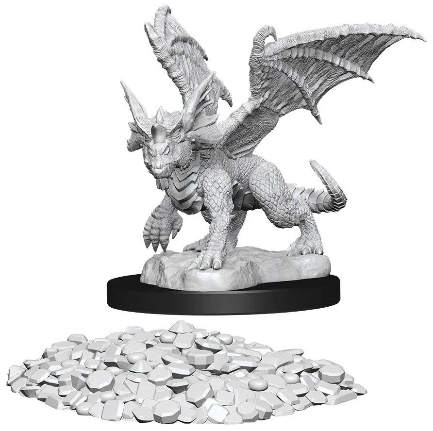 Wizkids D&D Nolzur's Marvelous Miniatures - Set Wyrmling Drago D'Argento E Halfling Femmina (6 Pezzi) - 3