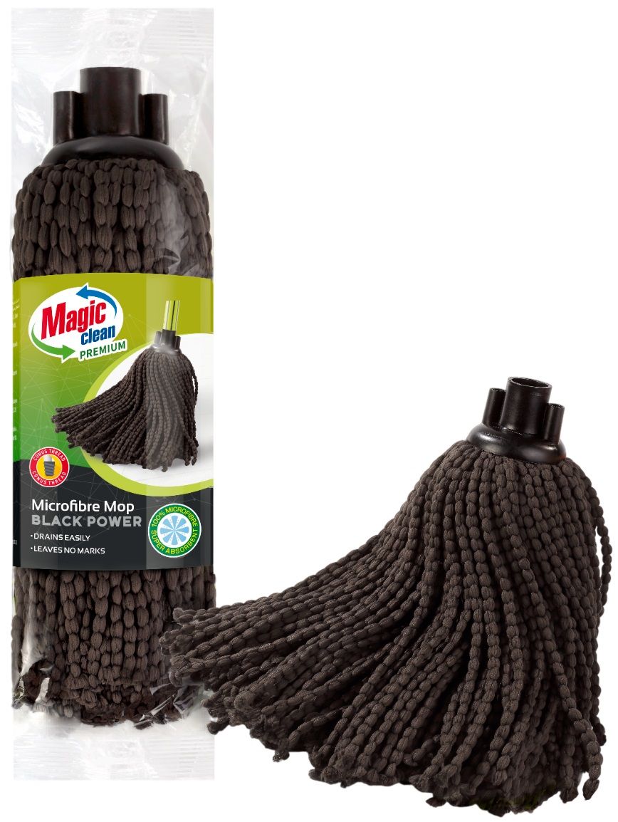 Микрофибърна бърсалка за под Magic Clean - Premium, Black Power | Ozone.bg