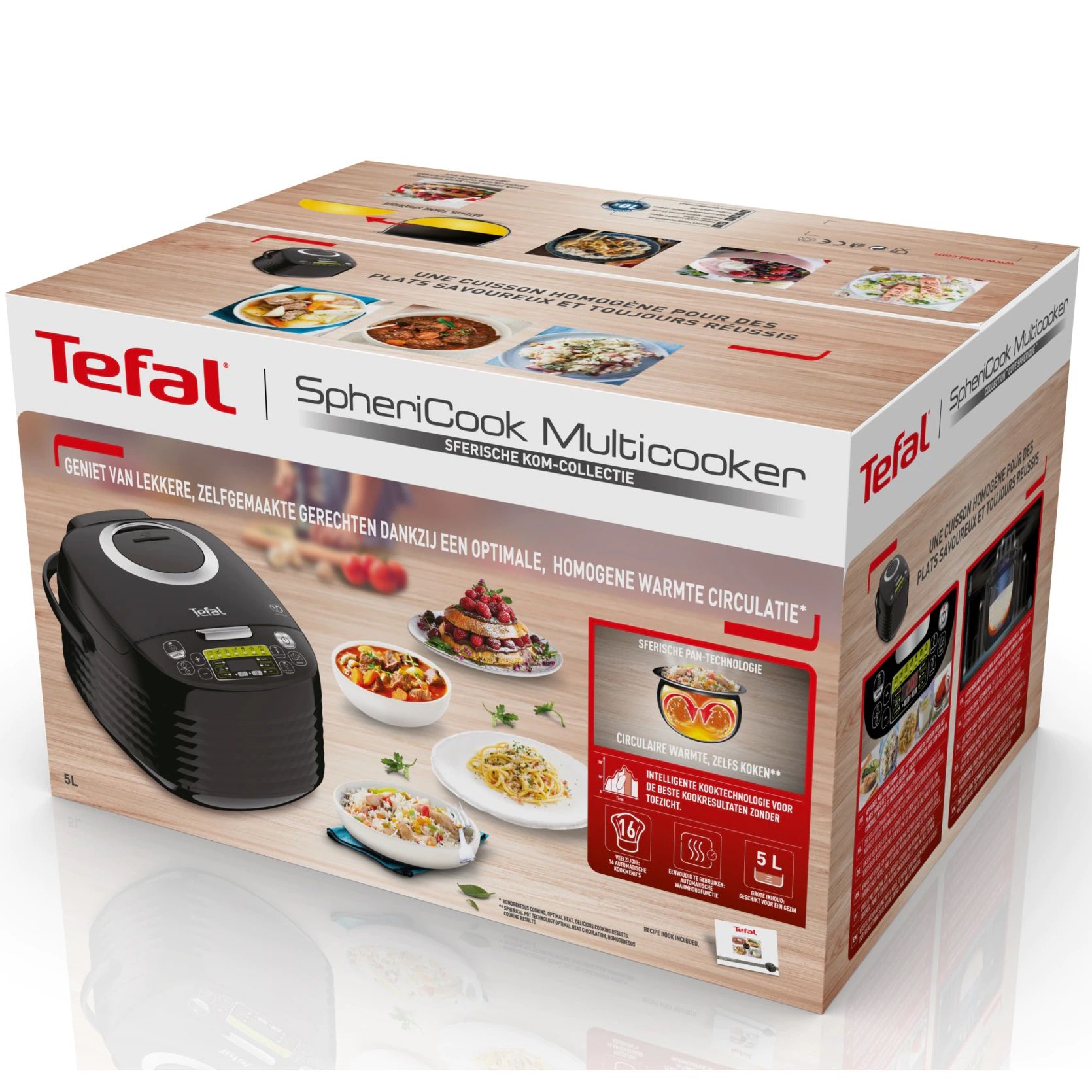 Мултикукър Tefal - RK745800, 820W, 16 програми, черен | Ozone.bg