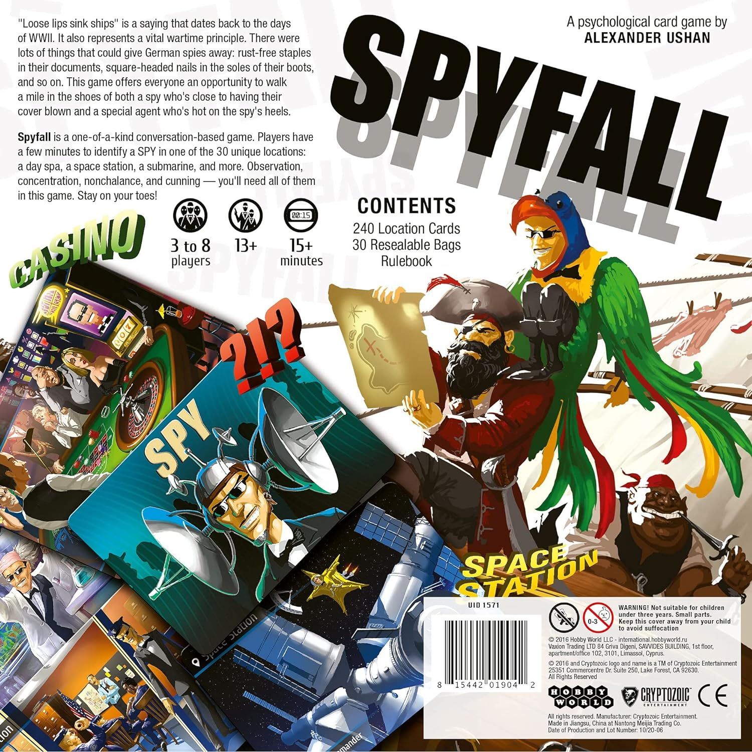 Spyfall Main Menu Настолна игра Spyfall - парти | Ozone.bg