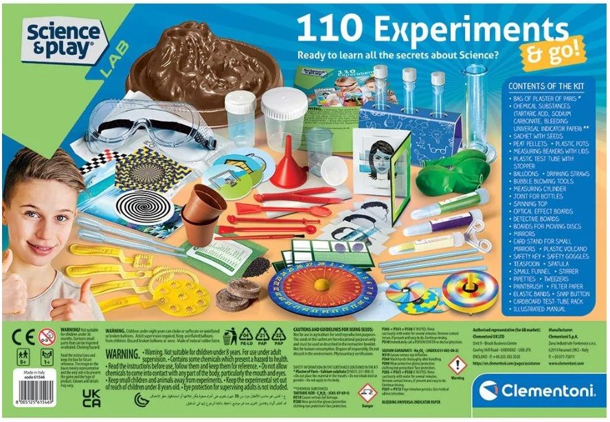 Научен комплект Clementoni Science & Play - Научна лаборатория, 110 ...