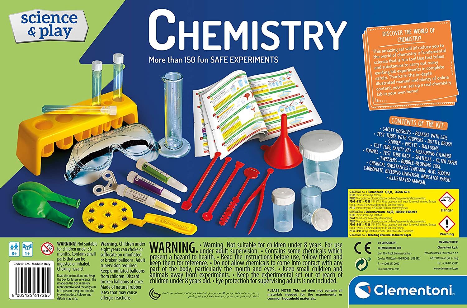 Научен комплект Clementoni Science & Play - Химична лаборатория, 150 ...
