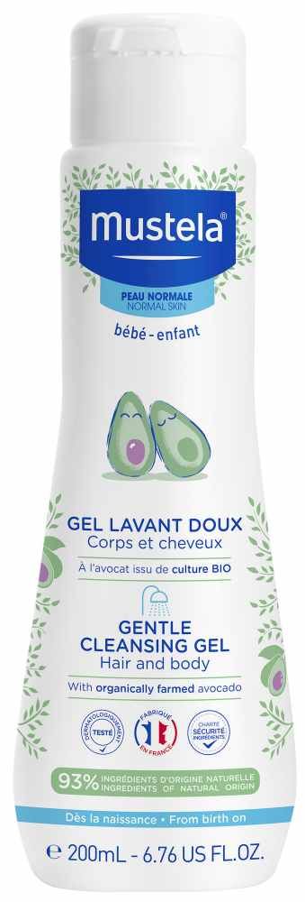 Нежен измиващ гел Mustela - За коса и тяло, 200 ml | Добра цена | Ozone.bg