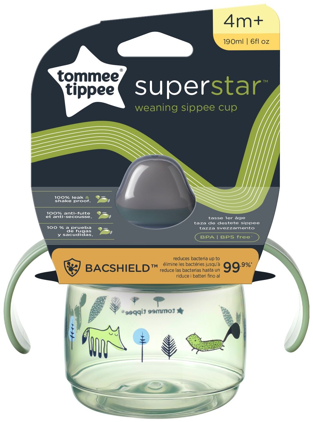 Tommee Tippee Superstar Sippee, tréningový hrnček, 6+, 300 ml, Růžová