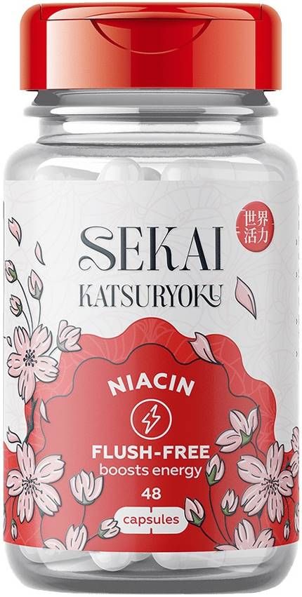 Niacin Flush-Free, 48 капсули, Sekai Katsuryoku | Ozone.bg