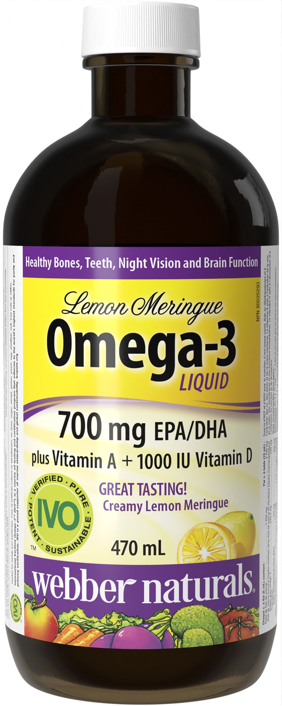 Omega3 Liquid + Vitamin D3 & А, 470 ml, ber Naturals Ozone.bg