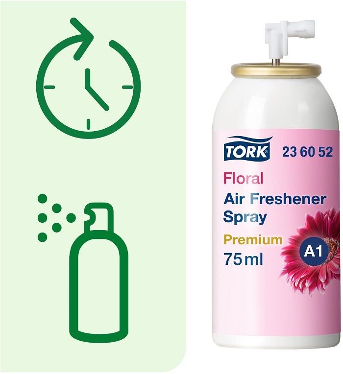 Освежител за въздух Tork Floral Air Spray, A1, 1 х 75 ml Ozone.bg