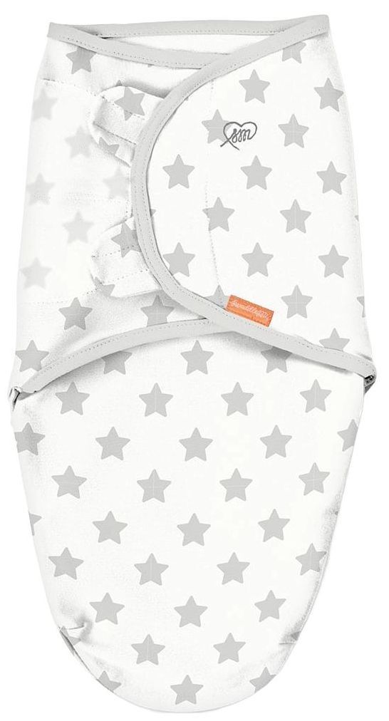 Памучна пелена Swaddleme Original Grey Star, голяма, 0.5 Tog Добра
