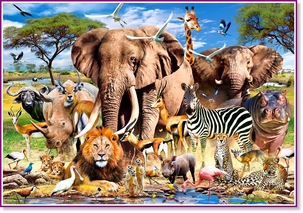 Пъзел Castorland от 200 части Животните в саваната Супер цена Ozone.bg