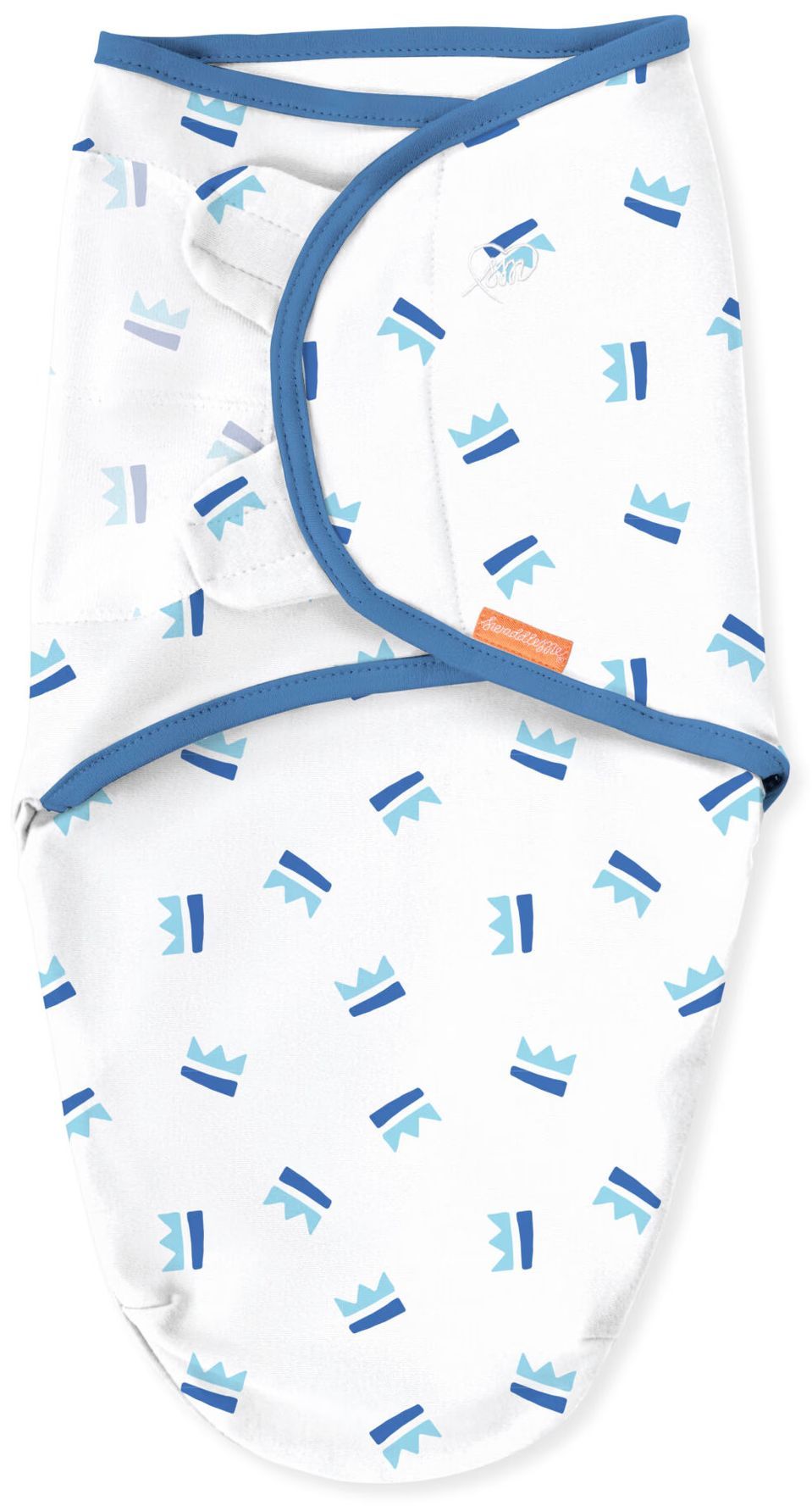 Памучни пелени Swaddleme Original Crown, 2 броя, сини, 0.5 tog