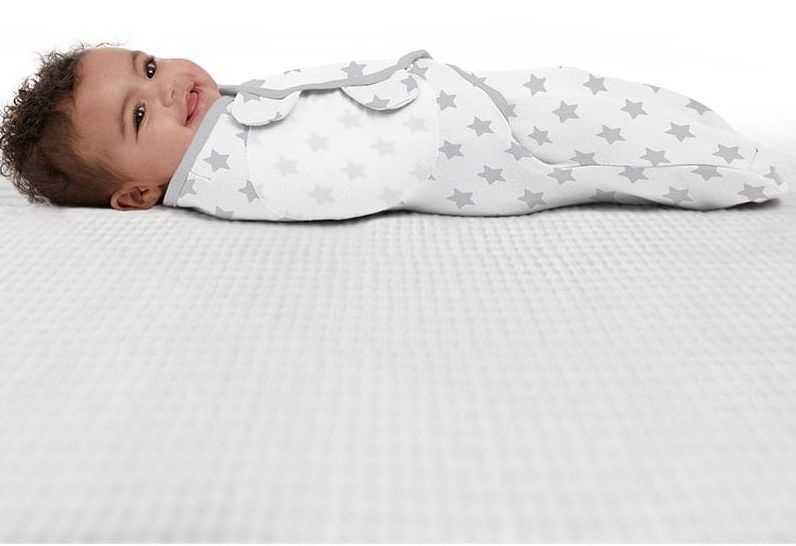 Памучна пелена Swaddleme Original Grey Star, голяма, 0.5 Tog Добра