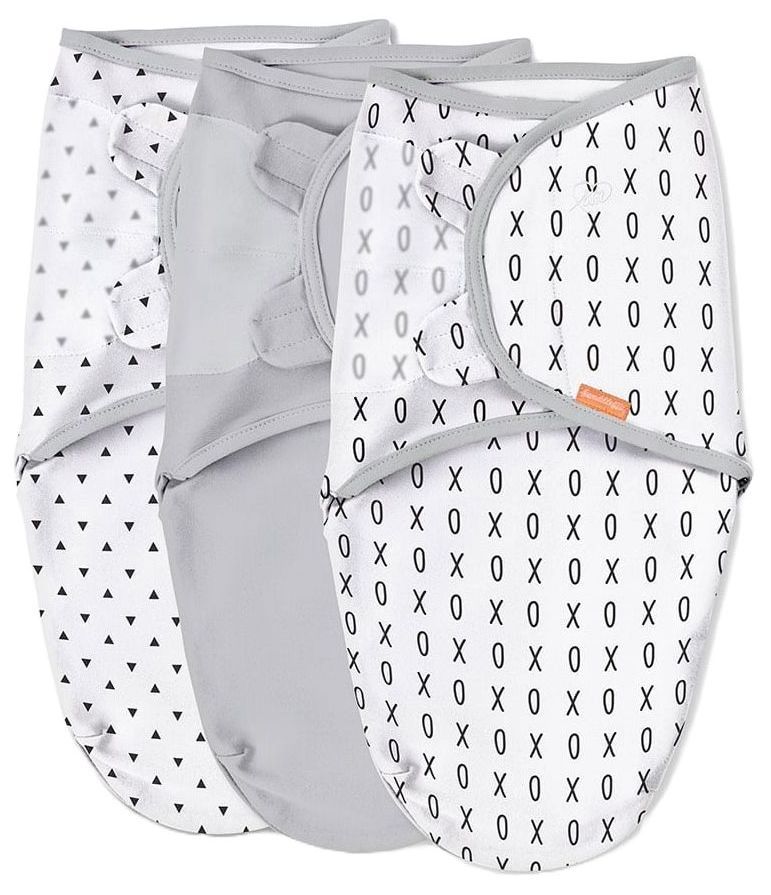 Памучни пелени Swaddleme Original Xo, 3 броя, сиви, 0.5 tog Добра