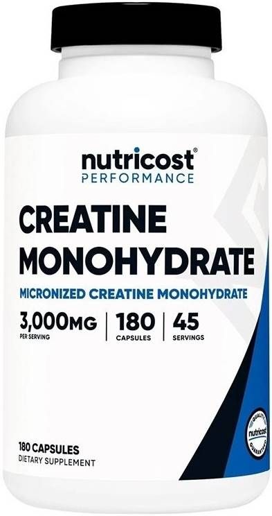Performance Creatine Monohydrate, 3000 mg, 180 капсули, Nutricost ...