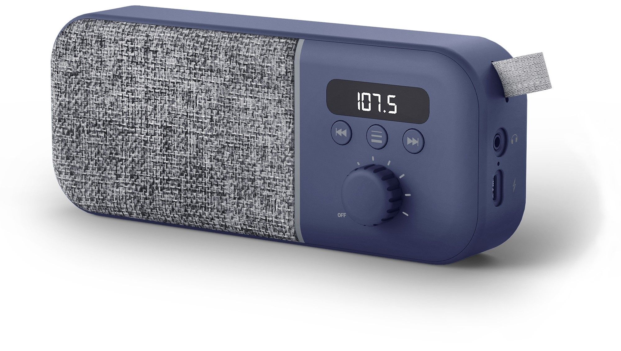 Портативна колонка Energy Sistem - Fabric Box Radio, Navy | Ozone.bg