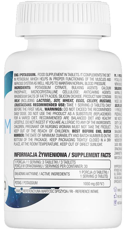 Potassium Citrate, 90 таблетки, OstroVit | Ozone.bg