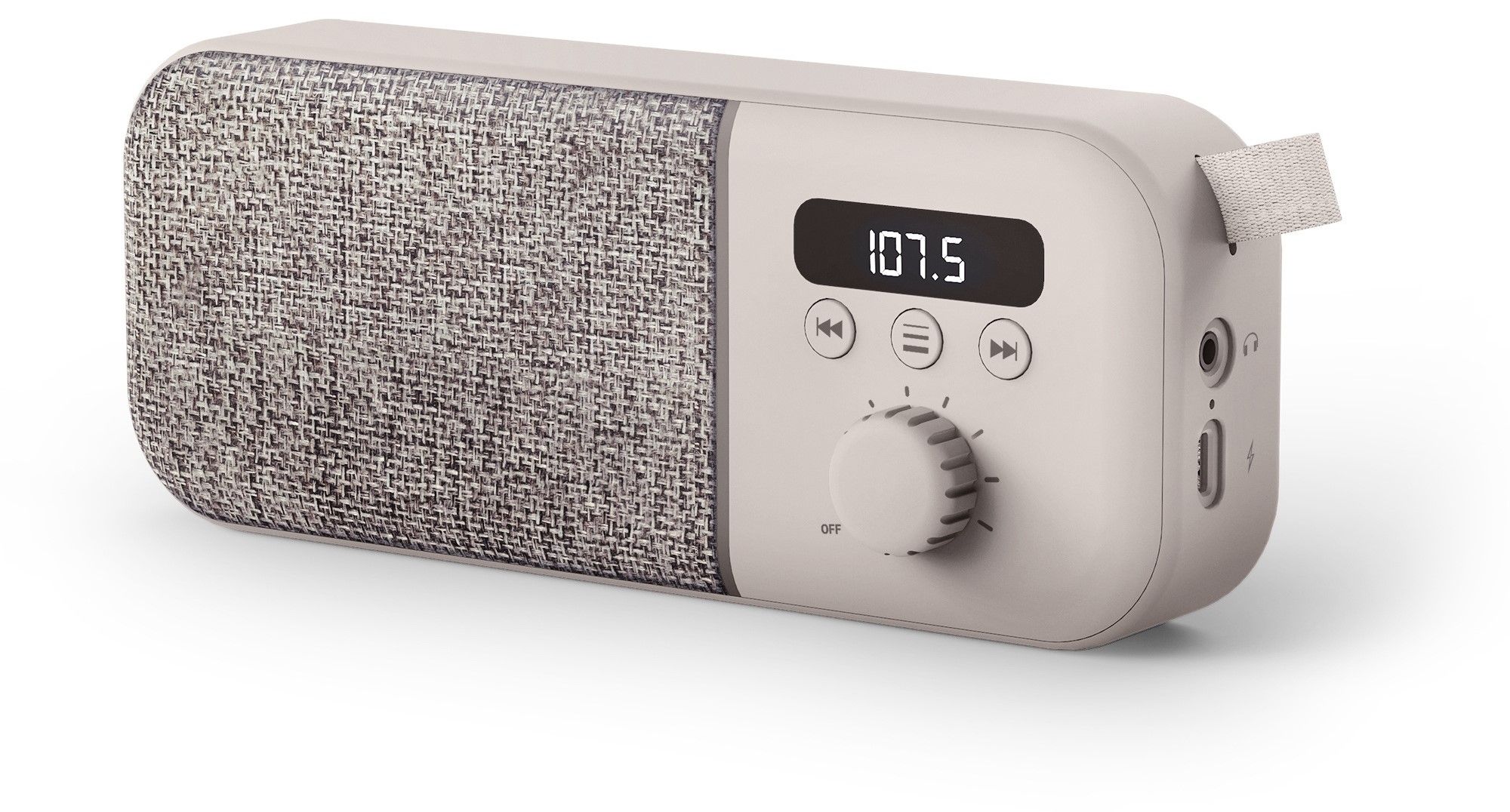 Портативна колонка Energy Sistem - Fabric Box Radio, Cream | Ozone.bg