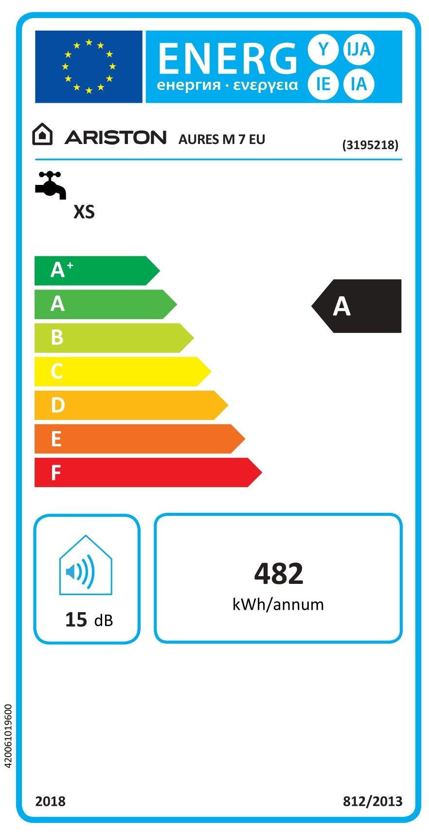 Aures Multi Проточен бойлер Ariston - Aures Multi 7 EU, 7000W, черен/бял | Ozone.bg
