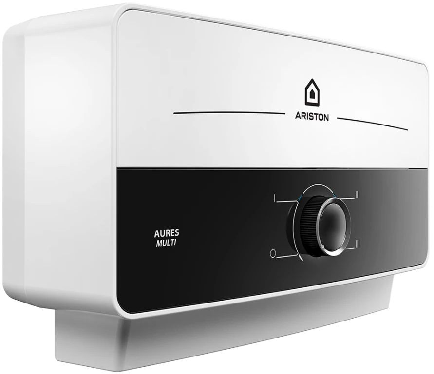 Aures Multi Проточен бойлер Ariston - Aures Multi 7 EU, 7000W, черен/бял | Ozone.bg