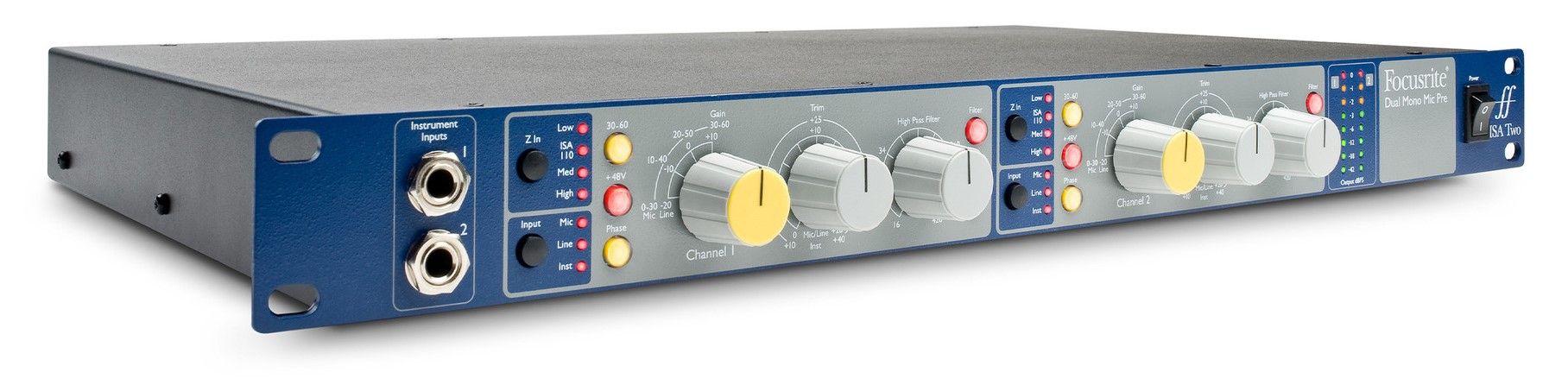 Предусилвател за микрофон Focusrite - ISA Two, син/сив | Ozone.bg