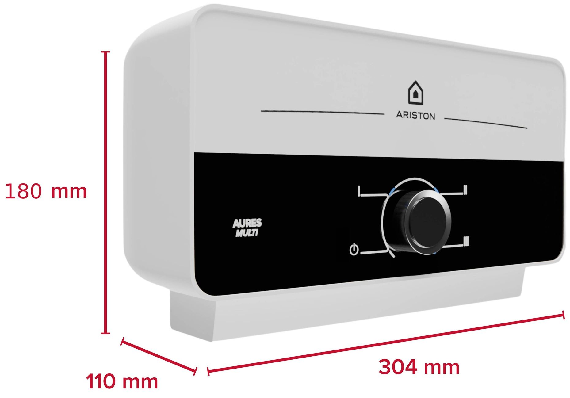 Aures Multi Проточен бойлер Ariston - Aures Multi 7 EU, 7000W, черен/бял | Ozone.bg