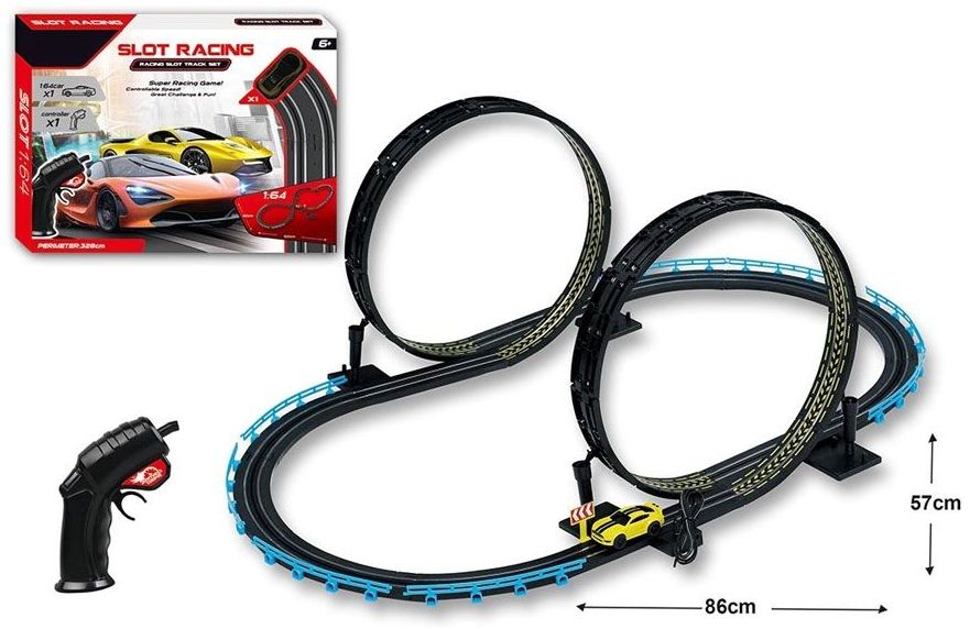 Състезателна писта с кола и контролер Ocie JJ Slot Track Отлична