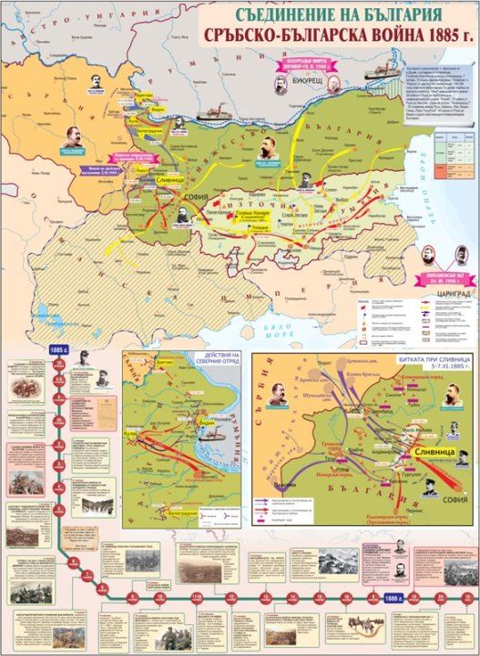 Sedinenie Na Blgariya Srbsko Blgarska Vojna 1885 G Stenna Karta Ozone Bg