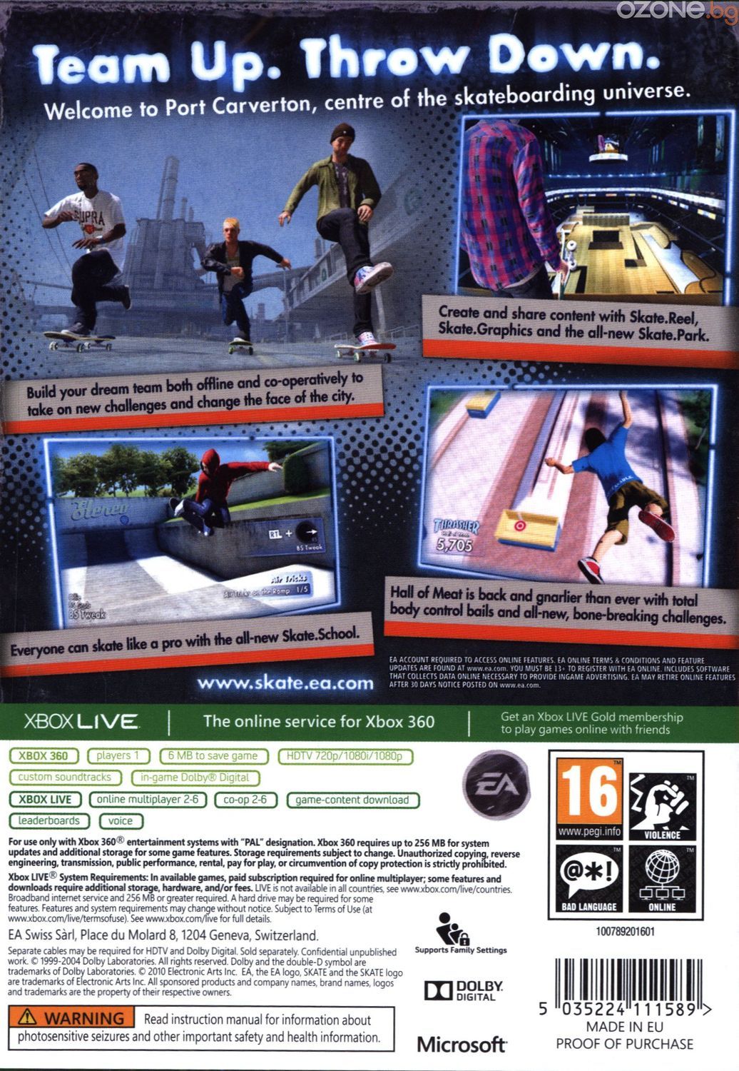 Skate 3 (Xbox 360) | Ozone.bg