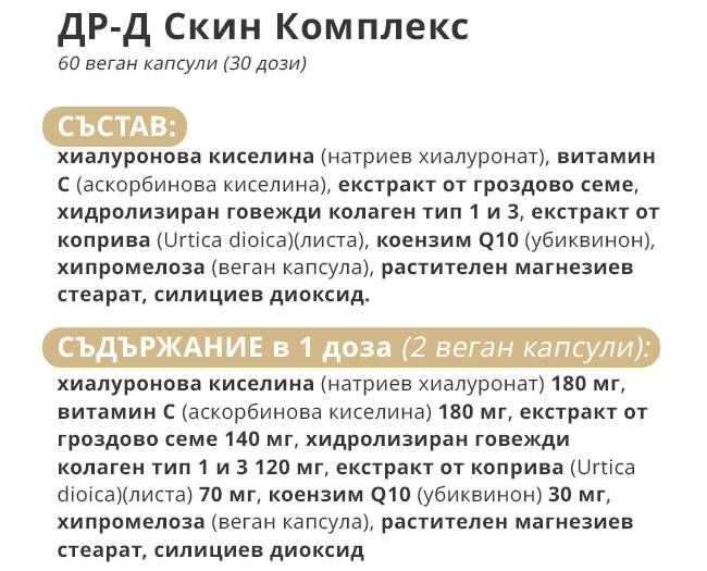 Skin Complex Plus, 60 капсули, DR-D Longevity | Ozone.bg