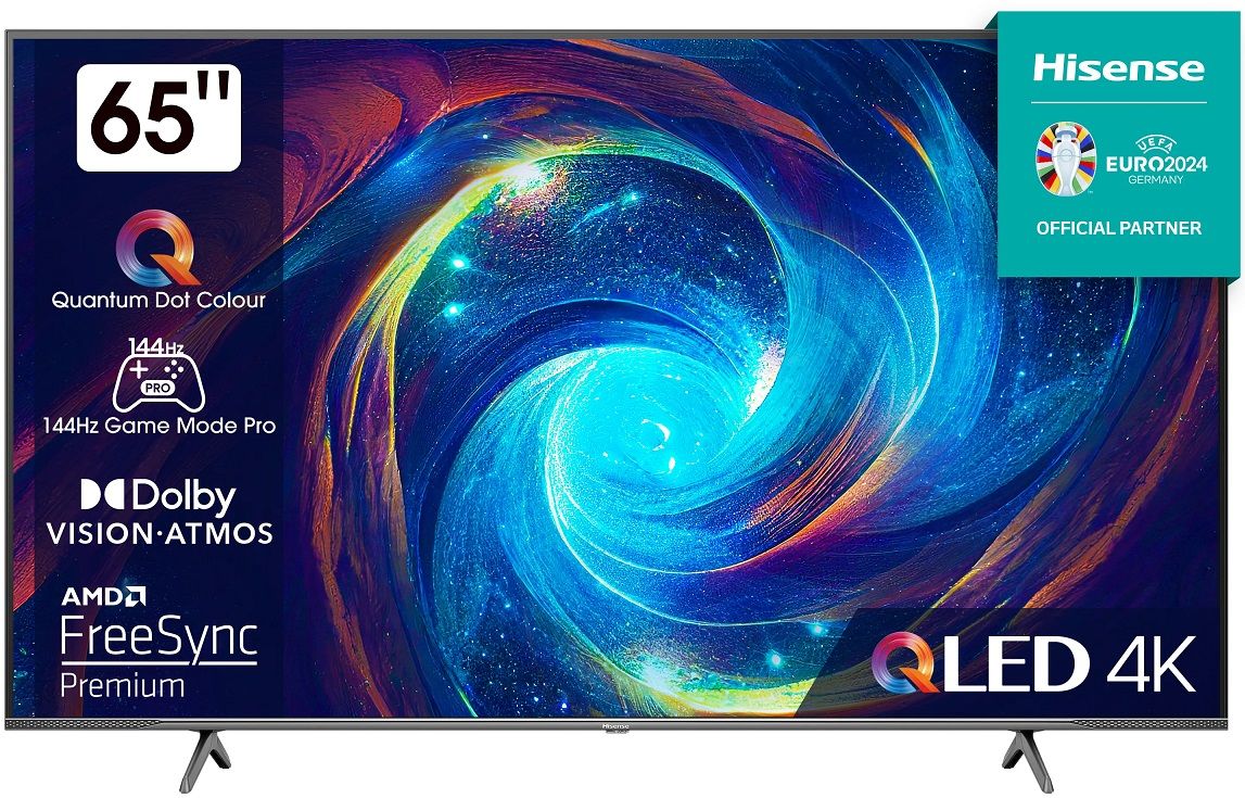 Смарт Телевизор Hisense - 65E7KQ Pro, 65'', DLED, Black ТОП цена | Ozone.bg