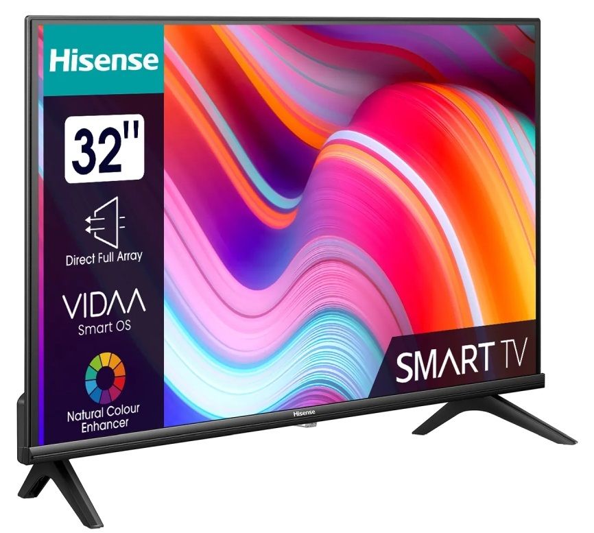 Смарт телевизор Hisense - 32A4K, 32'', HD, DLED, черен ТОП цена | Ozone.bg
