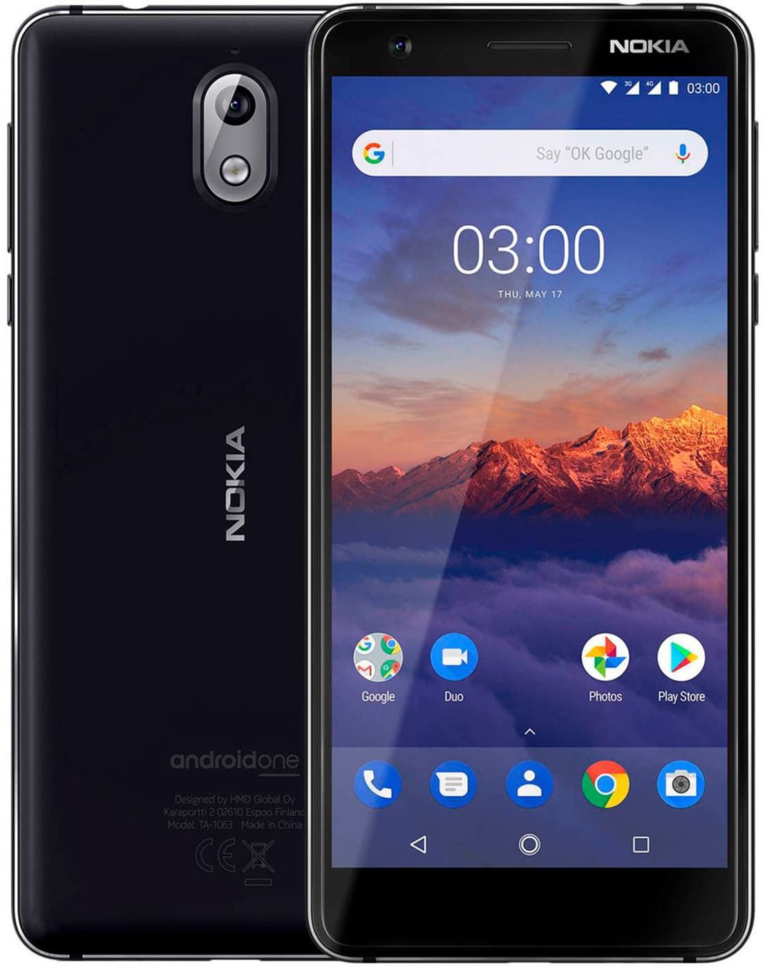 Смартфон Nokia 3.1 SS - 5.2", 16GB, черен | Ozone.bg