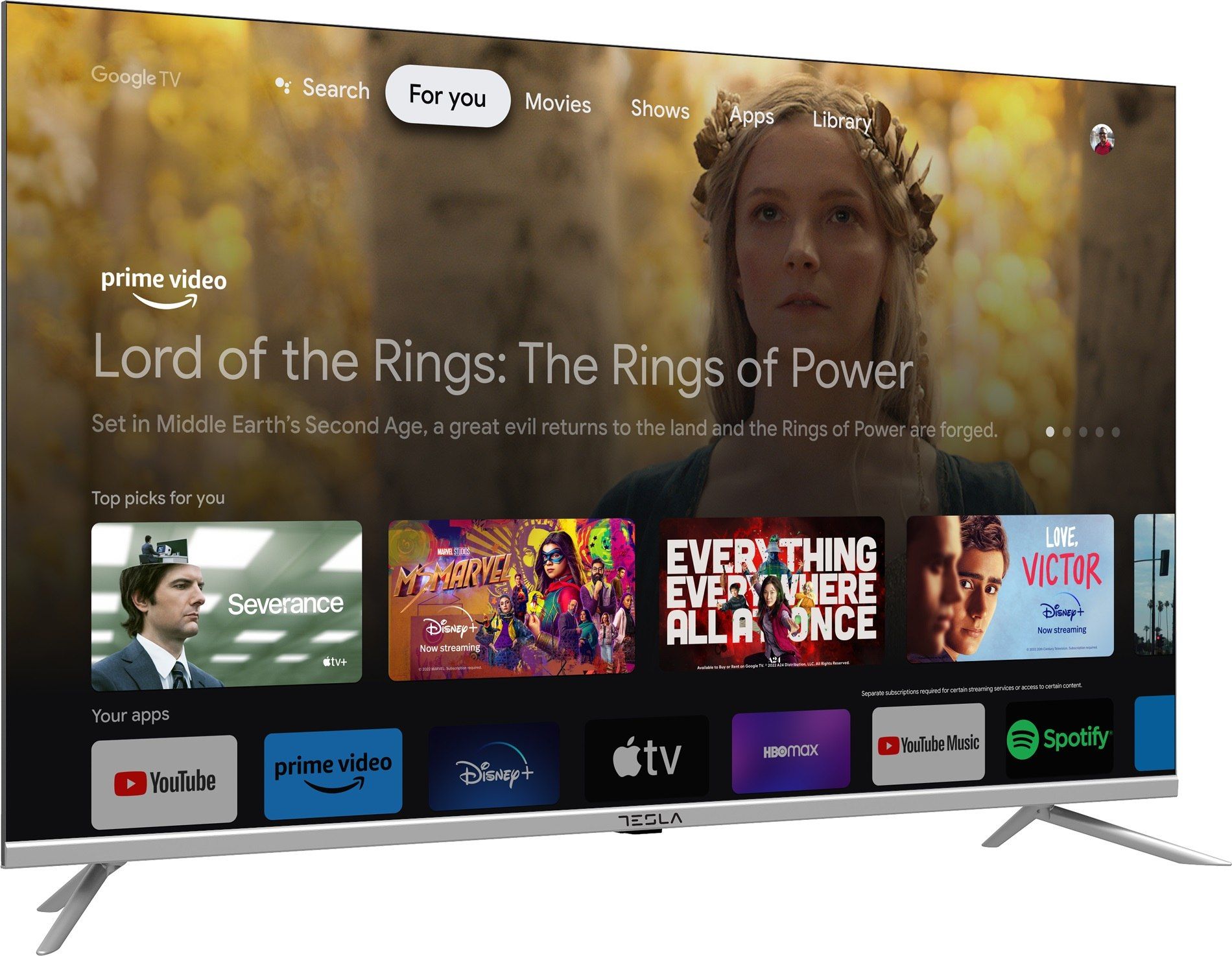 Смарт телевизор Tesla - S635 32S635SHS, 32'', LED, HD, сребрист ТОП ...