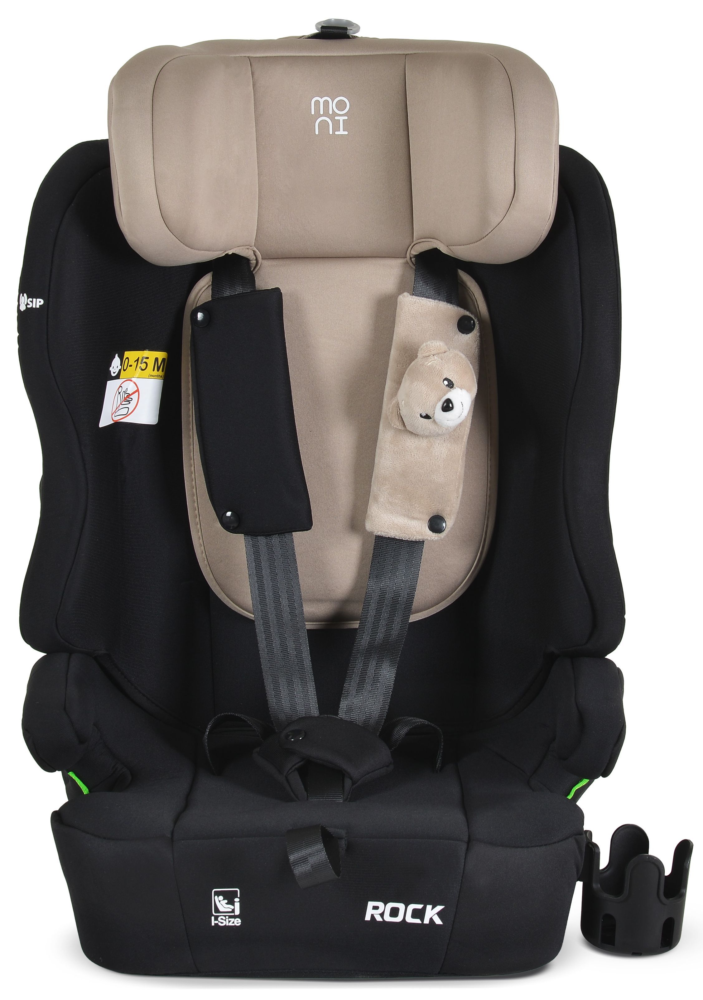 Стол за кола Moni - Rock, i-Size, 76-150 cm, Cool beige | Добра цена ...