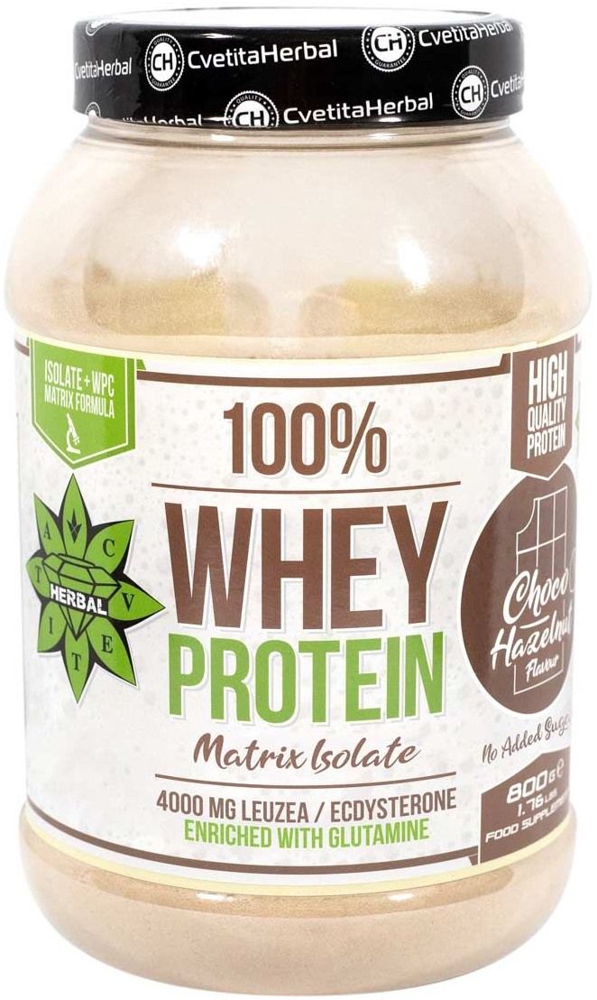 100% Whey Protein, шоколад с лешници, 800 g, Cvetita Herbal | Ozone.bg