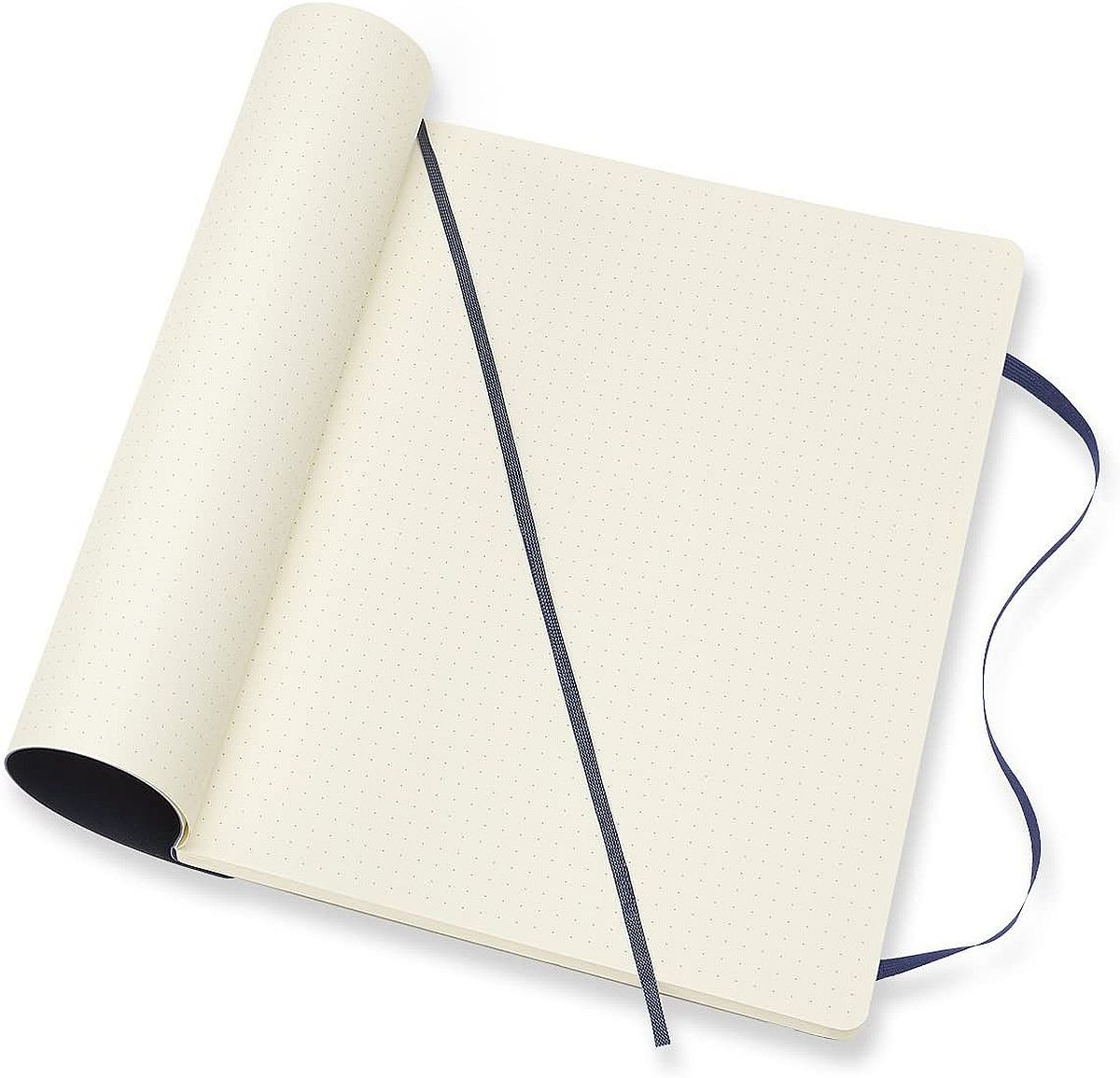 Тефтер с меки корици Moleskine Classic Dotted XL Син, страници на