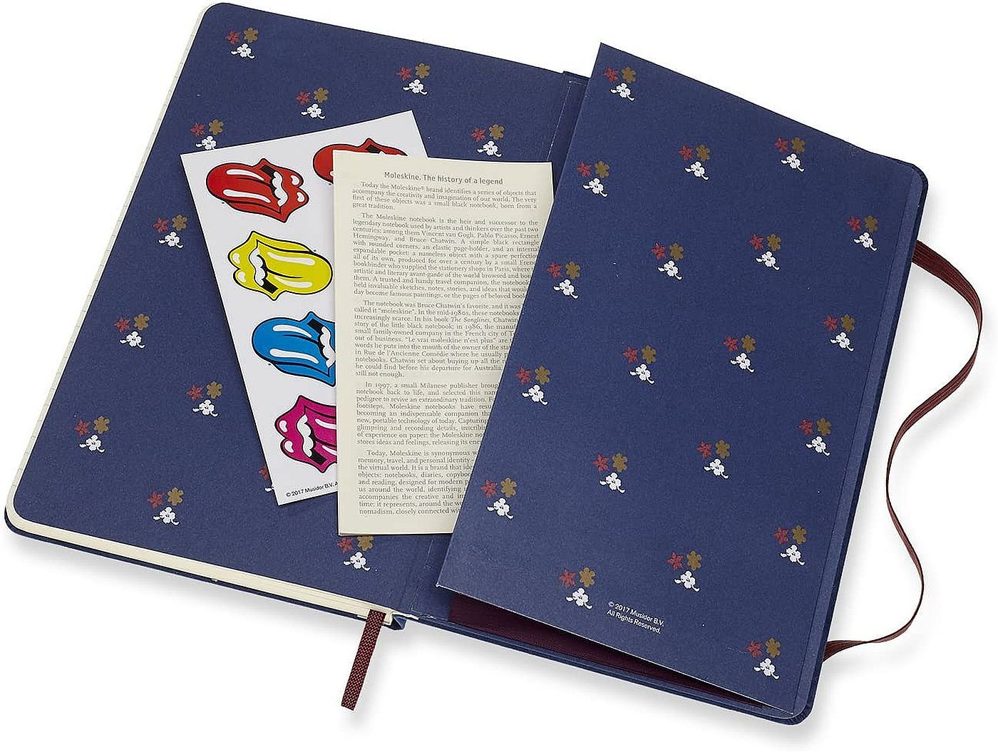 Тефтер с твърди корици Moleskine Limited Editions Rolling Stones Син