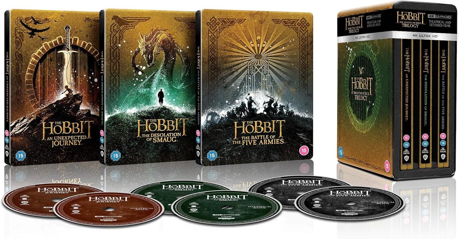 The Hobbit Trilogy Limited Edition Steelbook - Theatrical and Extended ...