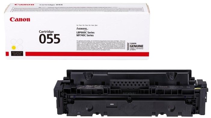 Тонер касета Canon - CRG-055, за i-SENSYS LBP660C/MF740C, жълта | Ozone.bg