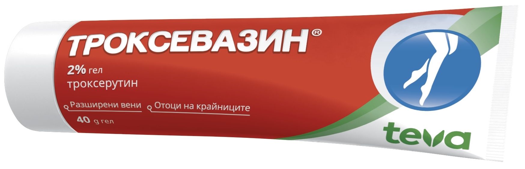 Троксевазин Гел, 40 g, Teva | Ozone.bg