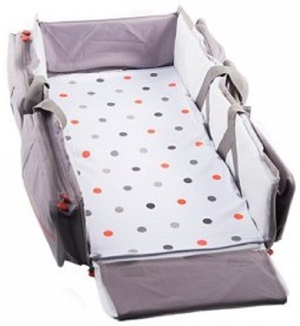 Трансформираща се чанта 2 в 1 Doomoo Baby Travel Taupe New Добра