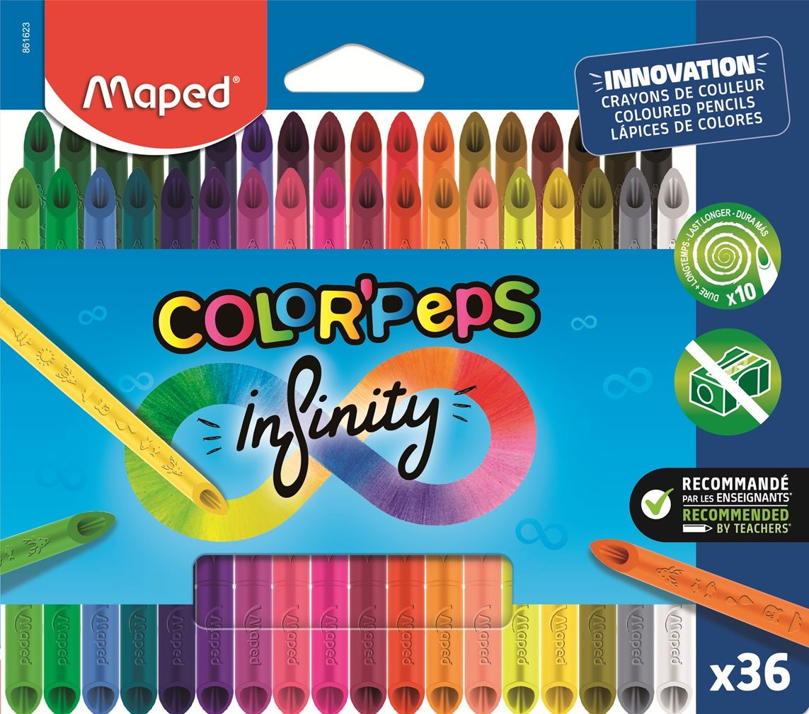 Цветни моливи Maped Color Peps - Infinity, 36 броя | Ozone.bg