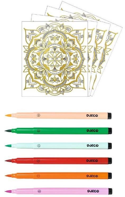 Творчески комплект Djeco Artistic Color - Направи картини с флумастери ...