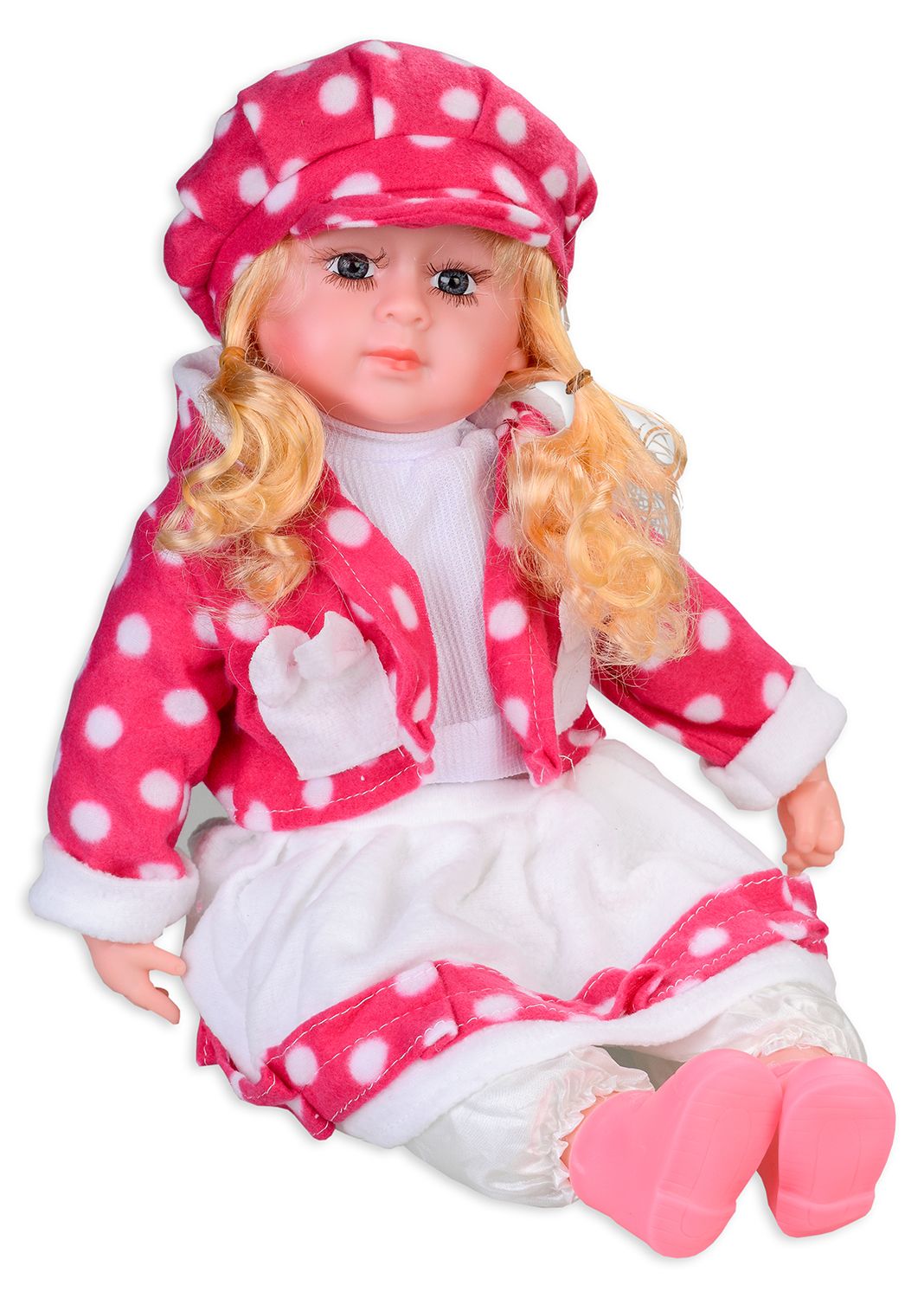 Интерактивна кукла Happy Toys - Мелиса, с яке на точки, 50 cm - 1