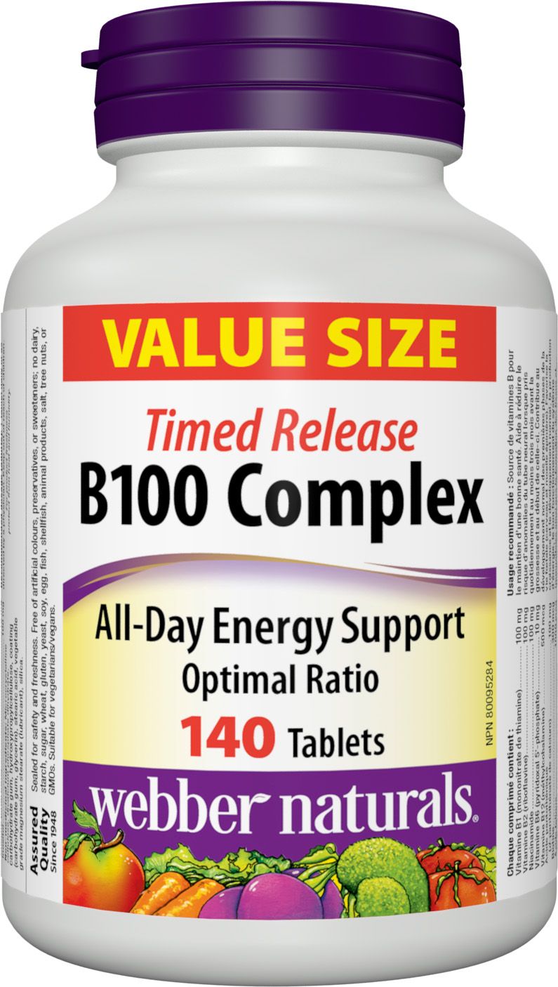 Vitamin B100 Complex, 140 таблетки, Webber Naturals | Ozone.bg